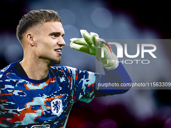 Netherlands goalkeeper Bart Verbruggen during the match between the Netherlands and Germany at the Johan Cruijff ArenA for the UEFA Nations...