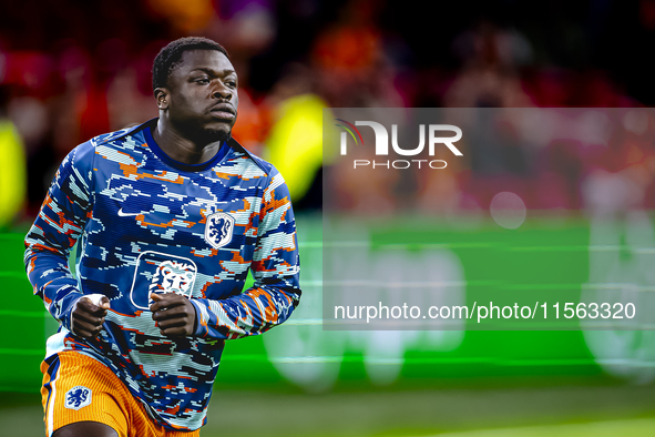 Netherlands forward Brian Brobbey plays during the match between the Netherlands and Germany at the Johan Cruijff ArenA for the UEFA Nations...