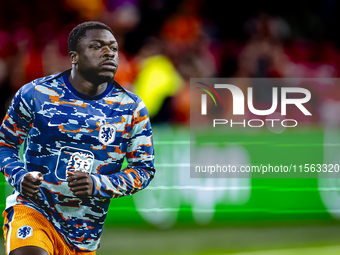 Netherlands forward Brian Brobbey plays during the match between the Netherlands and Germany at the Johan Cruijff ArenA for the UEFA Nations...