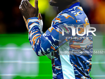 Netherlands forward Brian Brobbey plays during the match between the Netherlands and Germany at the Johan Cruijff ArenA for the UEFA Nations...