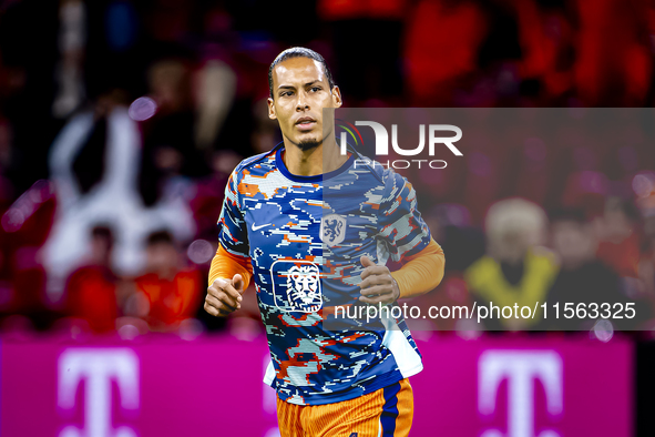 Netherlands defender Virgil van Dijk during the match between the Netherlands and Germany at the Johan Cruijff ArenA for the UEFA Nations Le...