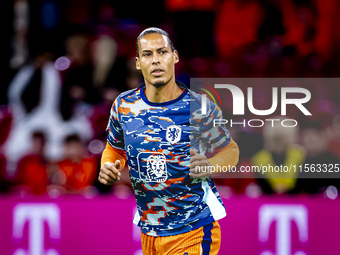 Netherlands defender Virgil van Dijk during the match between the Netherlands and Germany at the Johan Cruijff ArenA for the UEFA Nations Le...