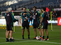 Rafael Marquez, assistant coach of the Mexican national soccer team, attends a training session during media day before the match against Te...