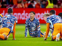 Netherlands midfielder Tijani Reijnders during the match between the Netherlands and Germany at the Johan Cruijff ArenA for the UEFA Nations...