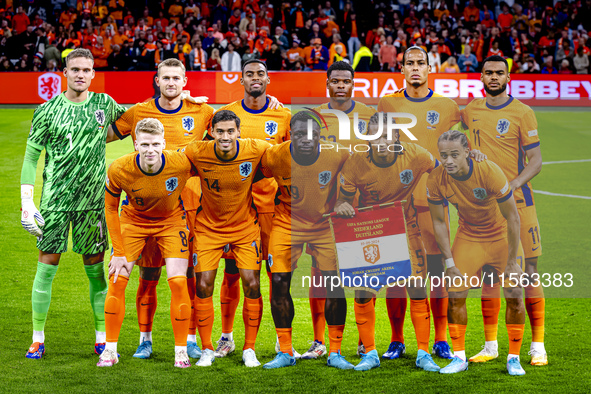 Netherlands goalkeeper Bart Verbruggen, Netherlands defender Matthijs de Ligt, Netherlands midfielder Ryan Gravenberch, Netherlands defender...