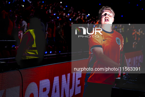 DJ Ruud performs during the match between the Netherlands and Germany at the Johan Cruijff ArenA for the UEFA Nations League, League A, Grou...