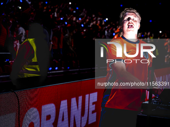 DJ Ruud performs during the match between the Netherlands and Germany at the Johan Cruijff ArenA for the UEFA Nations League, League A, Grou...