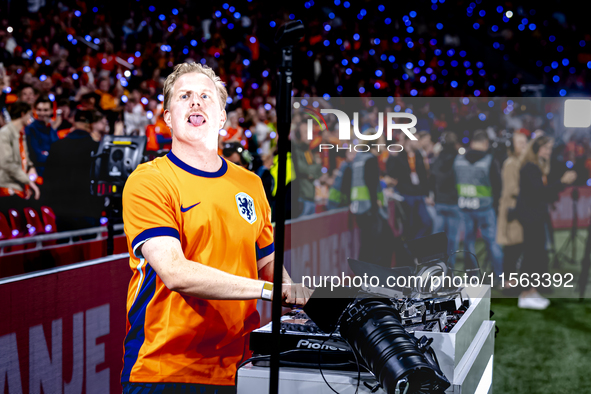 DJ Ruud performs during the match between the Netherlands and Germany at the Johan Cruijff ArenA for the UEFA Nations League, League A, Grou...