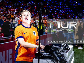 DJ Ruud performs during the match between the Netherlands and Germany at the Johan Cruijff ArenA for the UEFA Nations League, League A, Grou...