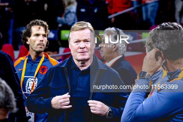 Netherlands trainer Ronald Koeman during the match between the Netherlands and Germany at the Johan Cruijff ArenA for the UEFA Nations Leagu...