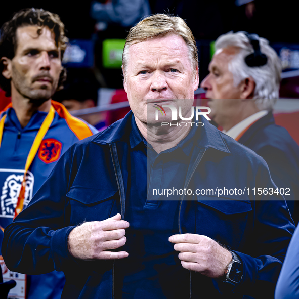 Netherlands trainer Ronald Koeman during the match between the Netherlands and Germany at the Johan Cruijff ArenA for the UEFA Nations Leagu...