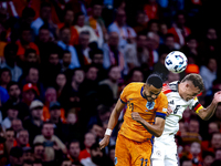 Netherlands forward Cody Gakpo and Germany midfielder Joshua Kimmich during the match between the Netherlands and Germany at the Johan Cruij...