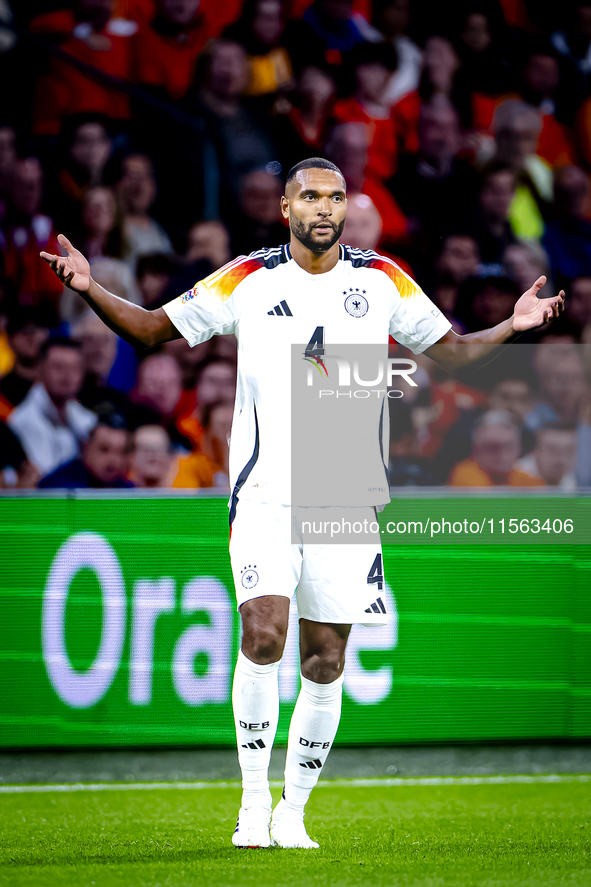 Germany defender Jonathan Tah during the match between the Netherlands and Germany at the Johan Cruijff ArenA for the UEFA Nations League, L...