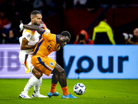 Germany defender Jonathan Tah and Netherlands forward Brian Brobbey during the match between the Netherlands and Germany at the Johan Cruijf...