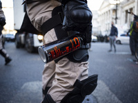 Police repress retirees outside the Argentine National Congress due to President Javier Milei's veto of the increase in pensions in Buenos A...