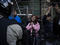 Police repress retirees outside the Argentine National Congress due to President Javier Milei's veto of the increase in pensions in Buenos A...