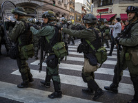 Police repress retirees outside the Argentine National Congress due to President Javier Milei's veto of the increase in pensions in Buenos A...