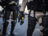 Police repress retirees outside the Argentine National Congress due to President Javier Milei's veto of the increase in pensions in Buenos A...