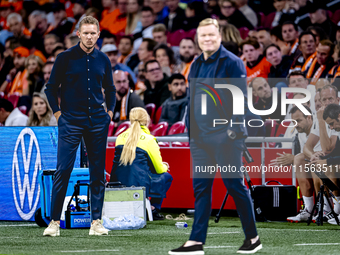 Germany trainer Julian Nagelsmann and Netherlands trainer Ronald Koeman during the match between the Netherlands and Germany at the Johan Cr...