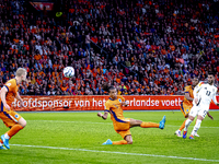 Germany forward Deniz Undav scores the 1-1 during the match between the Netherlands and Germany at the Johan Cruijff ArenA for the UEFA Nati...