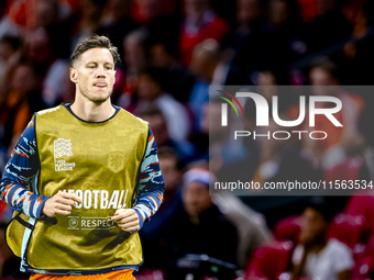 Netherlands forwarder Wout Weghorst plays during the match between the Netherlands and Germany at the Johan Cruijff ArenA for the UEFA Natio...