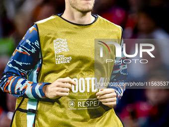 Netherlands forwarder Wout Weghorst plays during the match between the Netherlands and Germany at the Johan Cruijff ArenA for the UEFA Natio...