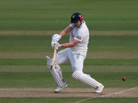 Alex Lees bats during the Vitality County Championship match between Durham Cricket and Lancashire at the Seat Unique Riverside in Chester l...