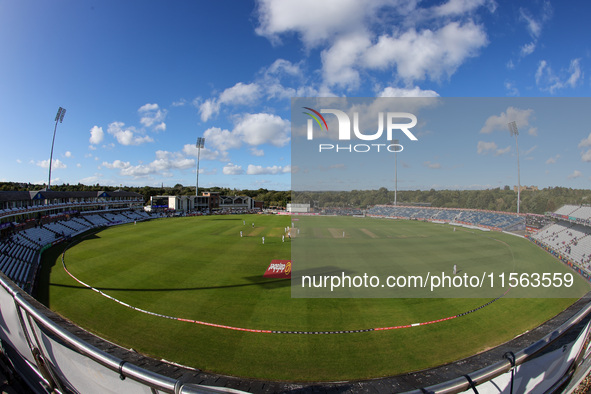 A general view of the Seat Unique Riverside during the Vitality County Championship match between Durham Cricket and Lancashire at the Seat...