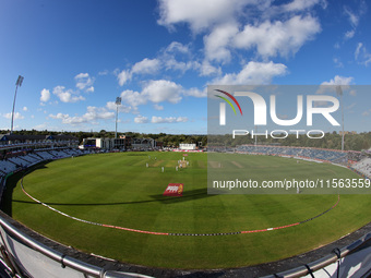 A general view of the Seat Unique Riverside during the Vitality County Championship match between Durham Cricket and Lancashire at the Seat...