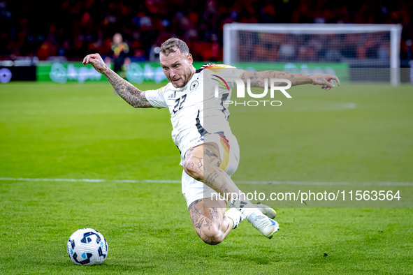 Germany defender David Raum during the match between the Netherlands and Germany at the Johan Cruijff ArenA for the UEFA Nations League, Lea...