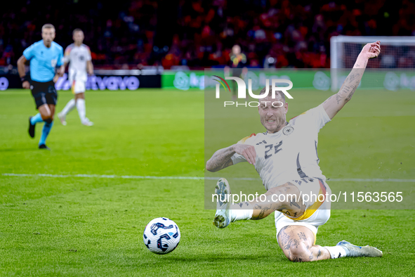 Germany defender David Raum during the match between the Netherlands and Germany at the Johan Cruijff ArenA for the UEFA Nations League, Lea...