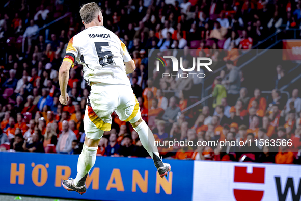 Germany midfielder Joshua Kimmich scores the 1-2 during the match between the Netherlands and Germany at the Johan Cruijff ArenA for the UEF...