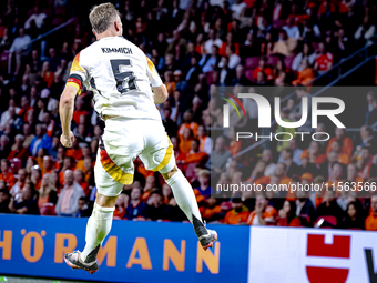 Germany midfielder Joshua Kimmich scores the 1-2 during the match between the Netherlands and Germany at the Johan Cruijff ArenA for the UEF...