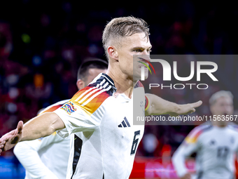 Germany midfielder Joshua Kimmich scores the 1-2 during the match between the Netherlands and Germany at the Johan Cruijff ArenA for the UEF...