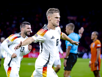 Germany midfielder Joshua Kimmich scores the 1-2 during the match between the Netherlands and Germany at the Johan Cruijff ArenA for the UEF...