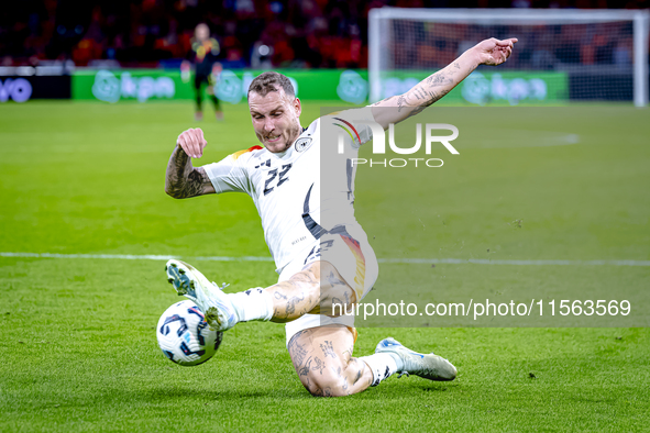 Germany defender David Raum during the match between the Netherlands and Germany at the Johan Cruijff ArenA for the UEFA Nations League, Lea...