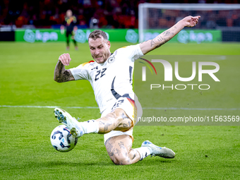 Germany defender David Raum during the match between the Netherlands and Germany at the Johan Cruijff ArenA for the UEFA Nations League, Lea...