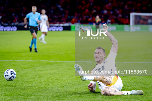 Germany defender David Raum during the match between the Netherlands and Germany at the Johan Cruijff ArenA for the UEFA Nations League, Lea...