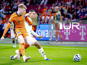 Netherlands midfielder Jerdy Schouten plays during the match between the Netherlands and Germany at the Johan Cruijff ArenA for the UEFA Nat...