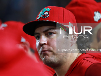 Trevor Bauer #96 of Diablos Rojos is seen during the 2024 Mexican Baseball League (LMB) King Series Championship match between Diablos Rojos...