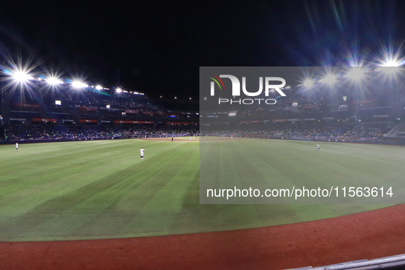 The field is seen before the 2024 Mexican Baseball League (LMB) King Series Championship match between Diablos Rojos del Mexico and Sultanes...