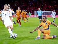 Netherlands midfielder Quinten Timber and Germany defender Waldemar Anton during the match between the Netherlands and Germany at the Johan...