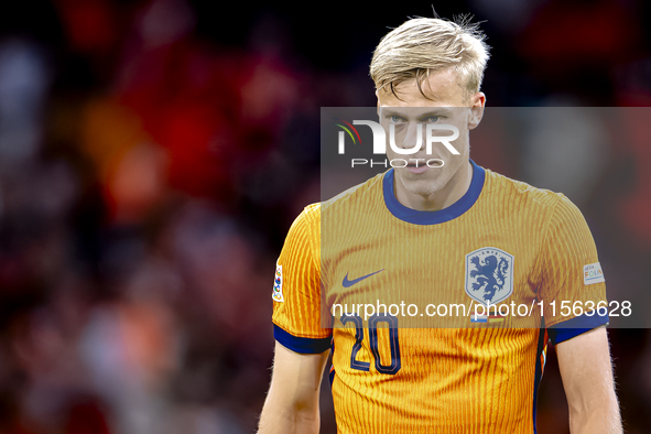 Netherlands defender Jan-Paul van Hecke plays during the match between the Netherlands and Germany at the Johan Cruijff ArenA for the UEFA N...