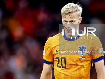 Netherlands defender Jan-Paul van Hecke plays during the match between the Netherlands and Germany at the Johan Cruijff ArenA for the UEFA N...