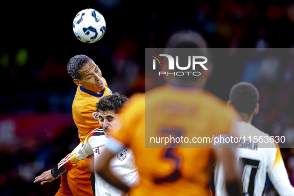 Netherlands defender Virgil van Dijk during the match between the Netherlands and Germany at the Johan Cruijff ArenA for the UEFA Nations Le...