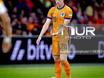 Netherlands defender Jan-Paul van Hecke plays during the match between the Netherlands and Germany at the Johan Cruijff ArenA for the UEFA N...