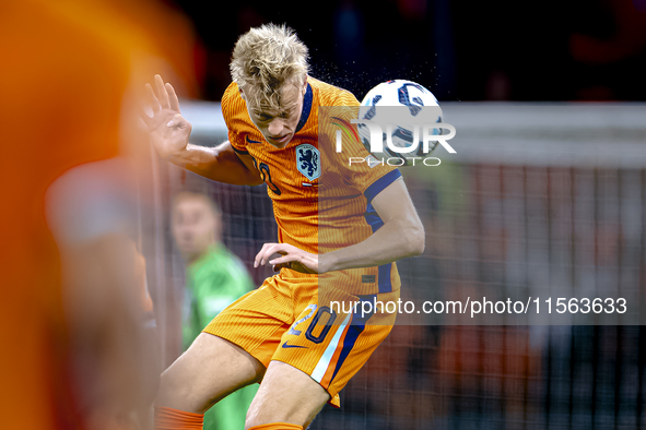 Netherlands defender Jan-Paul van Hecke plays during the match between the Netherlands and Germany at the Johan Cruijff ArenA for the UEFA N...