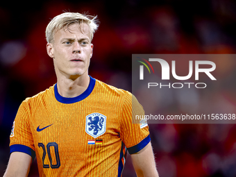 Netherlands defender Jan-Paul van Hecke plays during the match between the Netherlands and Germany at the Johan Cruijff ArenA for the UEFA N...