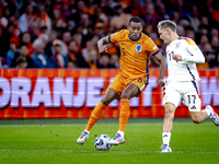 Netherlands midfielder Ryan Gravenberch and Germany midfielder Florian Wirtz during the match between the Netherlands and Germany at the Joh...