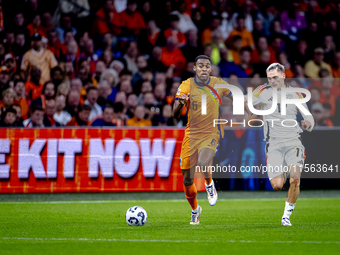 Netherlands midfielder Ryan Gravenberch and Germany midfielder Florian Wirtz during the match between the Netherlands and Germany at the Joh...